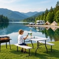thumbnail image 3 of WLLJOY 3-Piece Kids Picnic Tableset, Outdoor Portable Small Table with Long Bench, Waterresistance and Easy to Clean, Suitable for Patio, Garden and living Room, 3 of 11