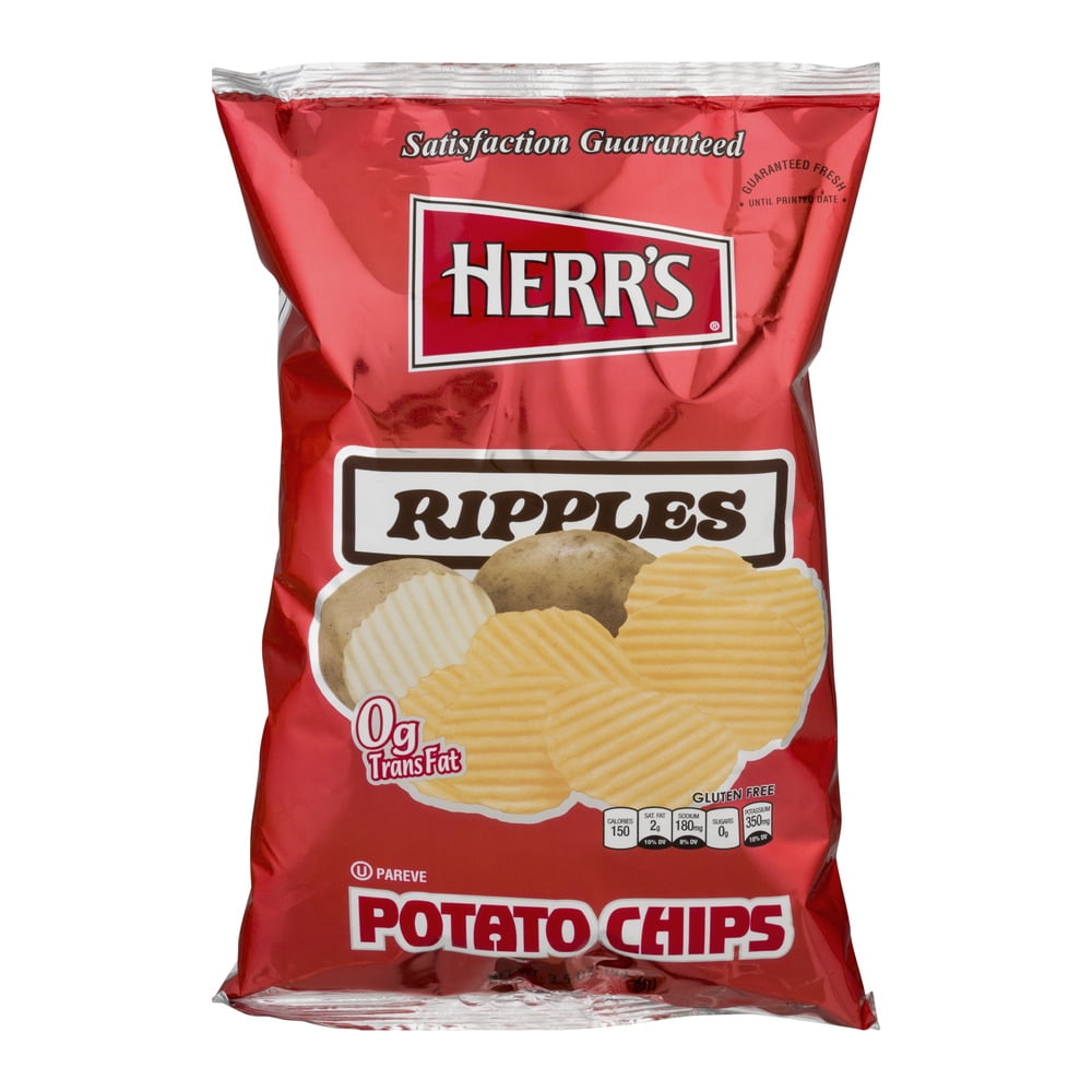 Herr's Ripple Potato Chips, 3.5 Oz. - Walmart.com