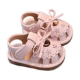 thumbnail image 2 of Delliss Girl's Leather Soft Closed Toe Outdoor Beach Toddler Summer Sport Sandals Water Shoes, 2 of 3
