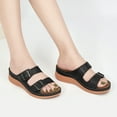 thumbnail image 2 of Atoshopce Womens Wedge Sandals Summer Casual Open Toe Buckle Platform Sandal Slip On Beach Flatform Shoes, 2 of 7