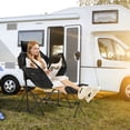 thumbnail image 6 of Aimee Lii Hammock Camping Chair with Retractable Footrest and Carrying Bag, Outdoor Portable Furniture for Camping, Traveling, Hiking-Black, 6 of 11