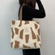 thumbnail image 4 of Bolsa de mano para mujer, bolsas de comestibles reutilizables, para regalos de Navidad, compras y playa MFZFUKR CPB-ZRF781-1, 4 of 5