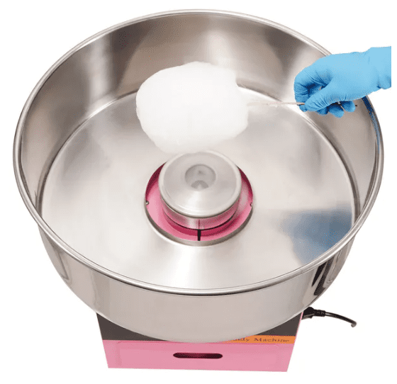 1000W Commercial Electric Cotton Candy Machine Stainless Steel Bowl Sugar Scoop Drawer Pink Candy Floss Maker for Home Kids Birthday Family Party
