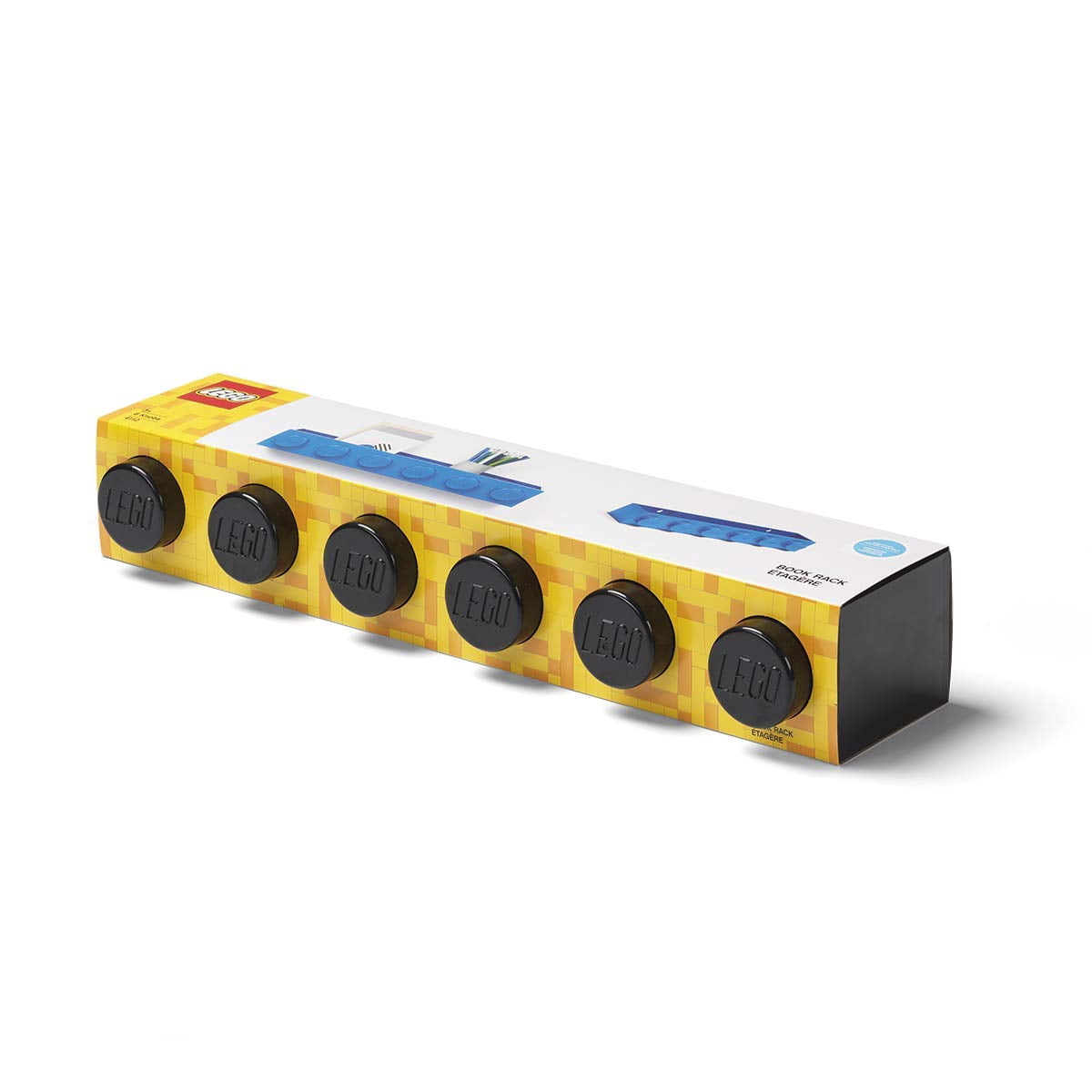 Room Copenhagen, Lego Book Rack - Decorative Floating Shelf Storage - Black (41121733)