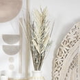 thumbnail image 2 of 40" Handmade Tall Floral Grass Bouquet Dried Plant Natural Foliage Palm Leaf Bouquet with Gray Accents, by DecMode, 2 of 7