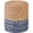Natural Cattail & Blue Corn Shell, variant on Casa Pura Furniture Bohemian White Round Poufs, Scratch-Resistant