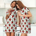 thumbnail image 4 of Daiia Strawberry Print Women's Nightshirt Soft Nightgowns for Women Short Sleeve dress Short-sleeved Sleepwear, 4 of 6