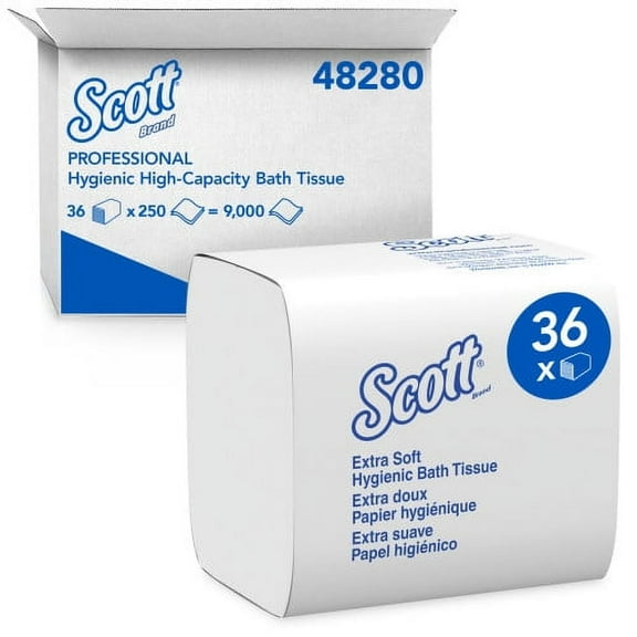 Control Hygienic Bath Tissue, Septic Safe, 2-ply, White, 250/pack, 36 Packs/carton