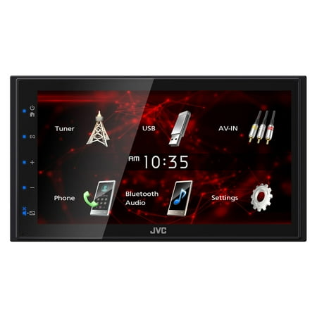 JVC - 6.8" Bluetooth Digital Media (DM) Receiver with Rear Camera Input and Parking Guidelines - Black