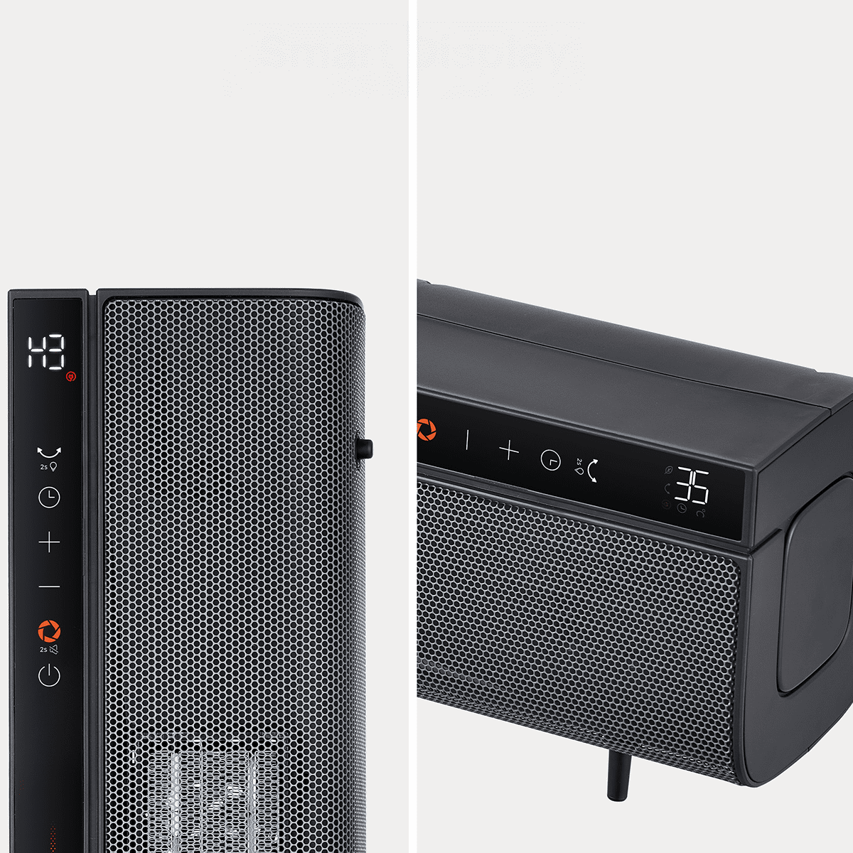 Pelonis 1500W Vertical and Horizontal Ceramic Tower Space Heater with Electric Remote Control, Black