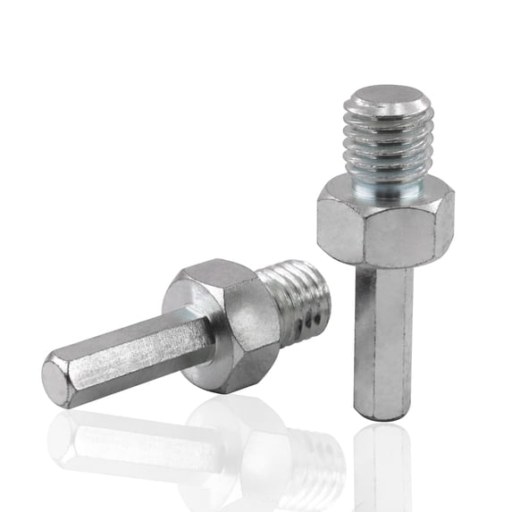 Z-LION 2pcs Drill Arbor Adapter 5-8-11 Thread to 3/8 Inch Adapter Hexagon Shank for Core Drill Bit Hole Saw