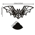 thumbnail image 3 of Wooden Bat Wall Corner Shelf Gothic Storage Rack Black 1pc, 3 of 7