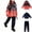Red, variant on Eltusu Boys windproof Jackets, 3 Pieces Long Sleeve Thermal Outdoor Coats and Pants Sets Blue Size 3-15 T