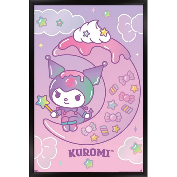 Hello Kitty and Friends: 24 Dreamland - Kuromi Wall Poster, 14.725" x 22.375" Framed
