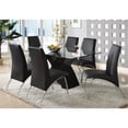 thumbnail image 6 of Furniture of America Duell Contemporary 7-Piece Wood Dining Set in Black, 6 of 8