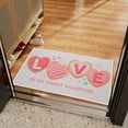 thumbnail image 4 of Giunmcul Heart Shaped Valentine’s Day Doormat Non Slip Absorbent Rug Bathroom Kitchen Multi-Purpose Romantic Decoration 16x20 Inches, 4 of 5