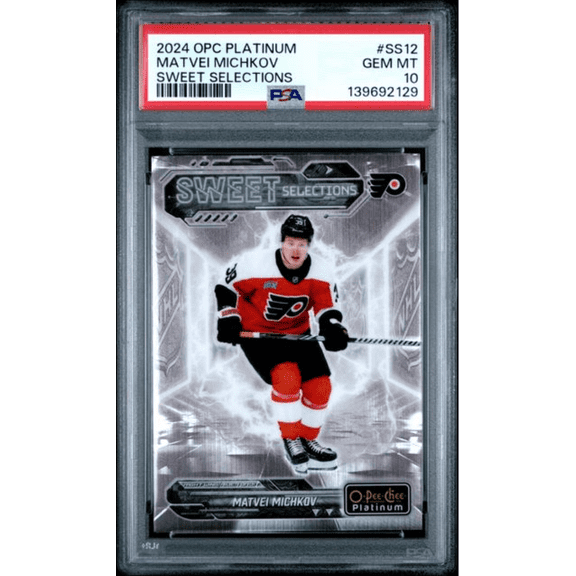Graded 2024 O-Pee-Chee Platinum Matvei Michkov #SS12 Sweet Selections Rookie RC Hockey Card PSA 10 Gem Mint