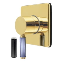 Kingston Brass KS4042KPS Verona Single-Handle Six-Way Diverter Valve with Square Trim Kit, Polished Brass