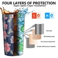 thumbnail image 3 of Pioneer Flower 10oz Tumblers Stainless Steel Tumbler with Lid and Straw,Vacuum Insulated Double Wall Travel Tumbler Cups with Cleaning Brush for Coffee, Tea, 3 of 4