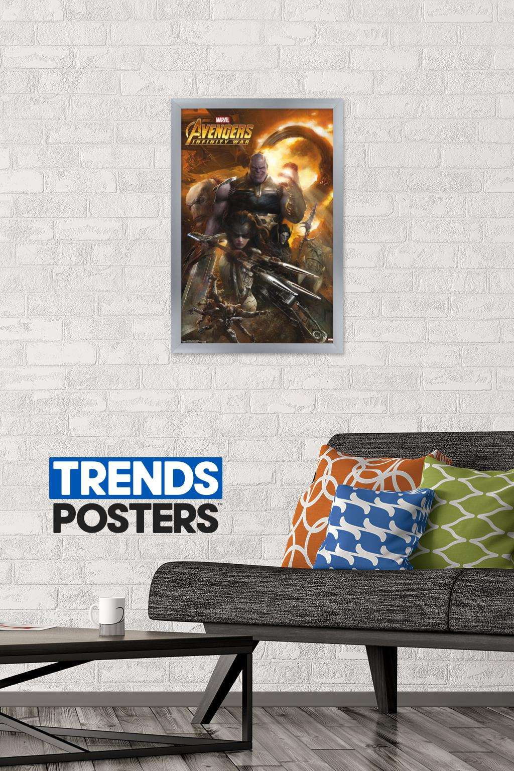 Marvel Cinematic Universe - Avengers - Infinity War - EVil Group Wall Poster, 14.725" x 22.375", Framed