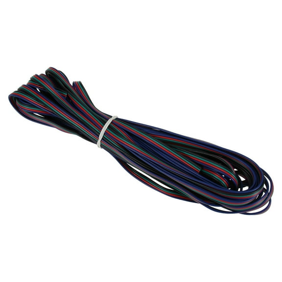 FRCOLOR Extension Cable 22AWG RGB 10m LED Flexible Strip Light Extension Cable 4- Cord Wire for RGB LED Strip Light,393.7"X0.79"X0.39"