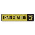 thumbnail image 2 of Train Station Platform Number Novelty Decor, Metal Wall Sign - 4x18 Inches, 2 of 4