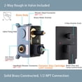 thumbnail image 6 of Rainfall Shower System Matte Black with High Pressure 12 inch Shower Head Hand Held Square Shower Head Bathroom Luxury Rain Mixer Shower Complete Combo Set Wall Mounted, 6 of 8
