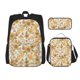 thumbnail image 1 of Balery Retro 70s 60s Flower Mochila escolar 3 en 1 para niños: mochila resistente con lonchera térmica y estuche para lápices. Mochila escolar para niños y niñas., 1 of 7