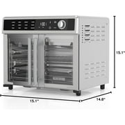 BLACK+DECKER Crisp 'N Bake Air Fryer Toaster Oven Combo, 12 in 1 Countertop Convection Oven Cooks Food Fast, Fits a Whole Pizza or 6 Toast Slices, French Doors with Stainless Steel Finish
