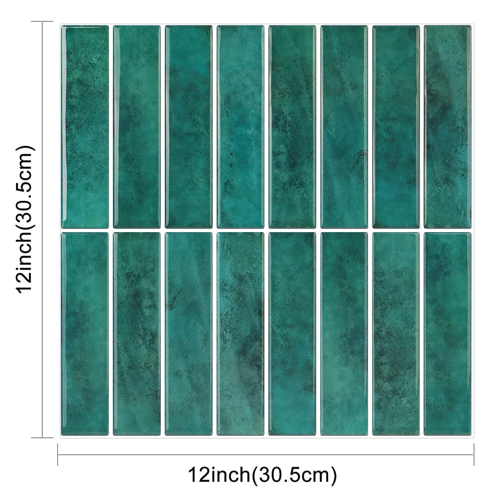 Clever Mosaics Self Adhesive Vinyl Decal Premium Finger Tile Backsplash for Kitchen Bathroom (10-Sheet)