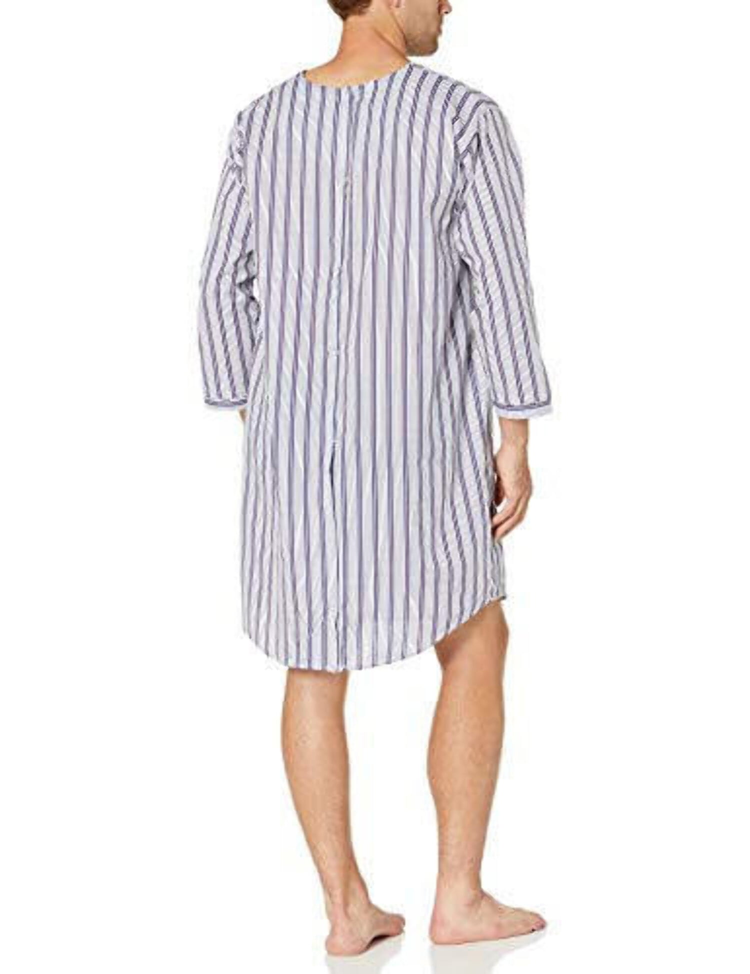 Mens Adaptive Back-Snap Hospital-Style Cotton Nightshirt - Walmart.com