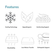 Cool Gel 12\ Queen Medium Tight Top Gel Memory Foam Mattress