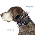 thumbnail image 2 of Buckle-Down Pet Collar, Dog Collar Plastic Buckle, Hearts Black Multi Color, 9.5 to 14.5 Inches 0.5 Inch Wide, 2 of 8