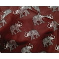 thumbnail image 4 of oneOone Silk Tabby Fabric Elephant Block Print Fabric By The Yard 42 Inch Wide, 4 of 4