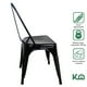 thumbnail image 2 of Silla Tolix Vintage De Metal Para Interior Exterior Comedor Minimalista negro, 2 of 9