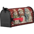 thumbnail image 2 of Christmas Magnetic Mailbox Covers Standard Size 21x25 Inch, Red Snowman Snowflake Winter Xmas Mailbox Wraps Mailbox Post Cover Red Buffalo Plaid Mailbox Decor for Outside Garden Yard, 2 of 6