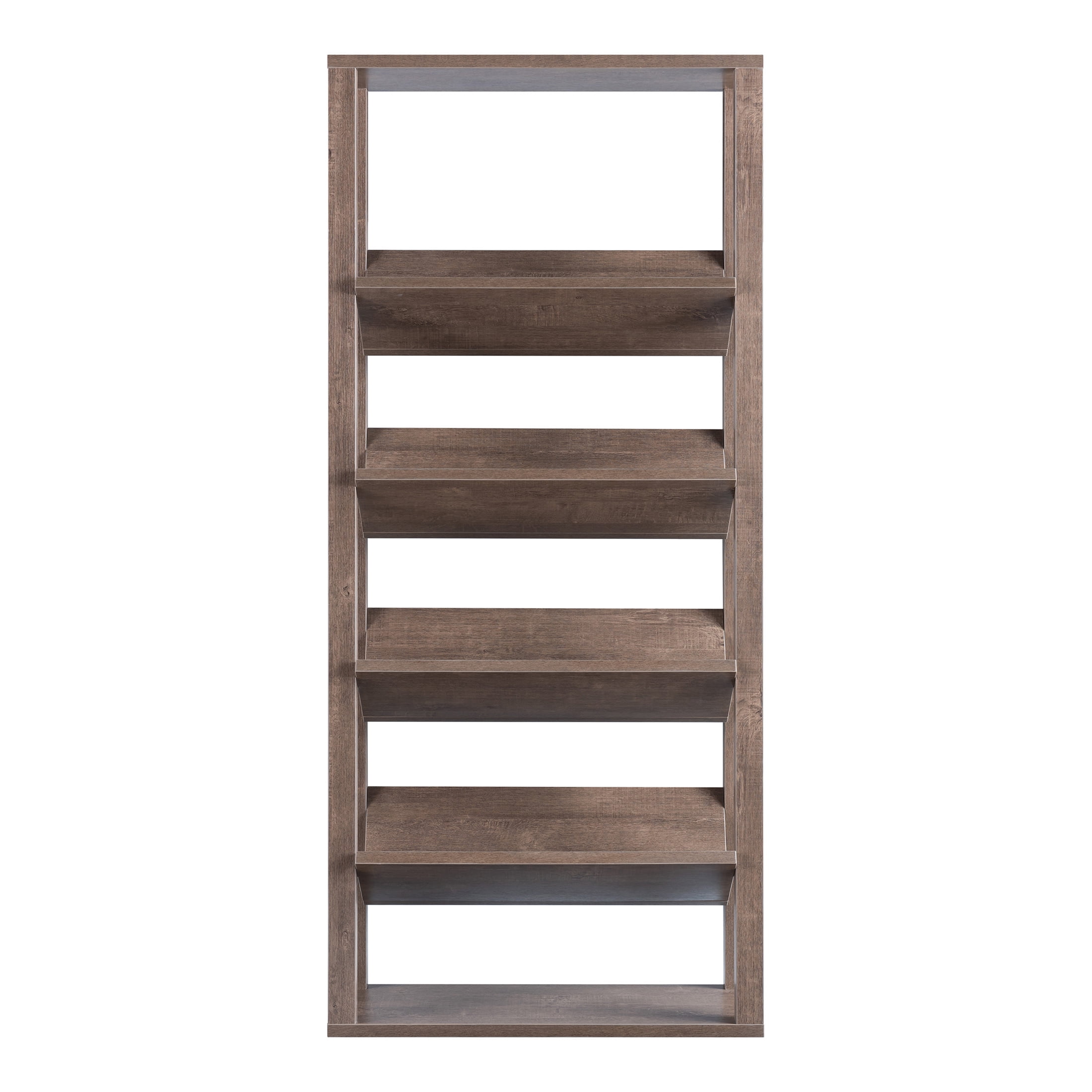 Furniture of America Rubus 4-Shelf Etagere Bookcase, Walnut