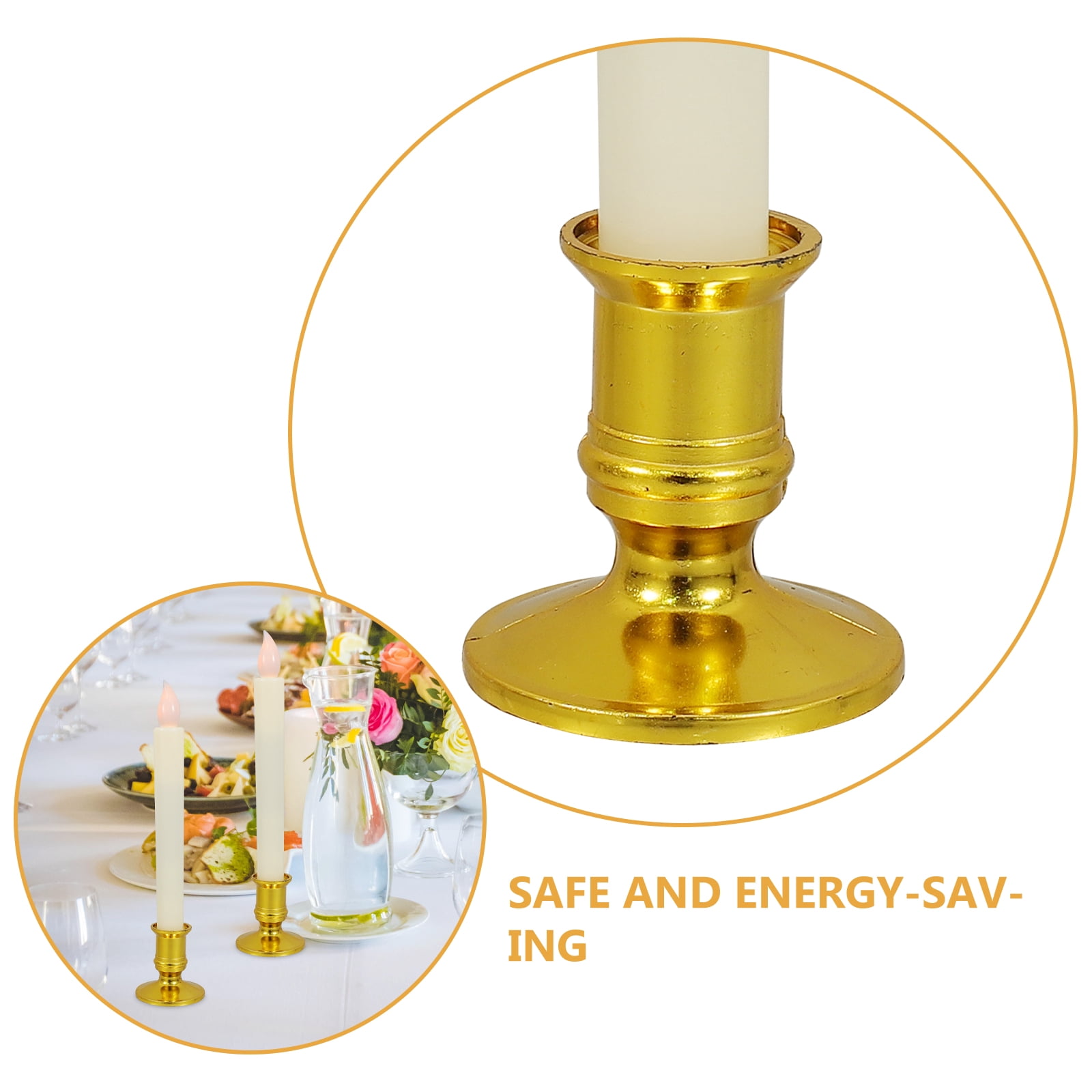 Askfic Candle Lamp 2Pcs LED Electric Window Candles USB Rechargeable for Decoration 10.04"X2.17"X2.17"