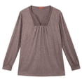 thumbnail image 5 of WellSize Plus Size Womens Tops Lace Long Sleeve Shirts for Women Casual V Neck Fall Tunic Blouses, 5 of 8