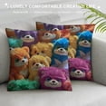 thumbnail image 3 of Orinice Stuffed Animals Graphic Decorative Cushion Throw Pillow Cover for Home Living Room Sofa Bedroom - High-Quality 1PC 12x12in, 3 of 5