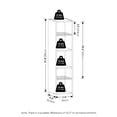 thumbnail image 2 of Estantería de almacenamiento Furinno Fulda, 3 niveles, Blackwood, 2 of 6