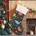 thumbnail image 5 of Coolnut Christmas Stocking Personalized Dinosaur Large Candy Stocking Hanging Gift Xmas Stockings Decoration 1 PC for Family Holiday Party Ornaments Decor Fireplace, 5 of 7