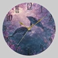 thumbnail image 5 of 10" Quartz Indoor Wall Clock Silent Mechanism / Two Ethereal and Lovely Dolphins, 5 of 11
