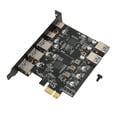 thumbnail image 1 of PCI E to USB Expansion Card 7 Ports 5Gbps USB PCI Express Card with 2 Rear USB 3.0 Ports for Windows Xp for OS X for Linux, 1 of 12