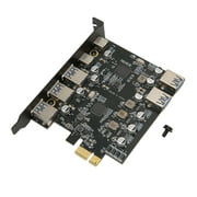 PCI E to USB Expansion Card 7 Ports 5Gbps USB PCI Express Card with 2 Rear USB 3.0 Ports for Windows Xp for OS X for Linux