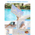 thumbnail image 5 of Beach Towel Daisy Floral Bath Pool Towels Spring Summer Flower Blue Plaid Absorbent Beach Towel Soft Large Quick Dry Lightweight Camping Travel Sports Yoga Gym Swim Towels for Adult 35x70 Inch, 5 of 9