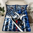 thumbnail image 2 of Castle Fairy Skiing Snowboard 4-Piece Full Size Sheets,USA Flag Bed Sheets,Blue Camouflage Lightweight Sheet Sets,Ultra Soft Sport Home Decor, 2 of 7