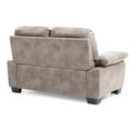 thumbnail image 4 of Pemberly Row Modern / Contemporary Faux Leather Loveseat in Gray, 4 of 4