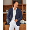 thumbnail image 4 of COOFANDY Mens Suit Jacket Lightweight Stretch Sport Coat Slim Fit Formal Business Blazer, 4 of 7