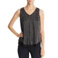 thumbnail image 1 of Design History Metallic Layered Look Tank (Black, S), 1 of 5